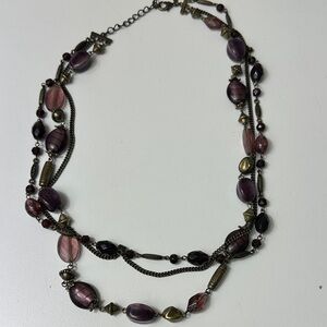 Premier designs Cristal Multi-Strand Purple Beaded Necklace - Women Jewelry